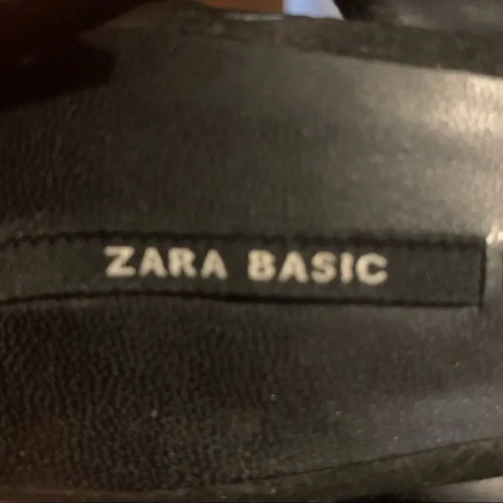 Zara vamp sandals size 10 (41) block heel 2.75" tall black and … - Picture 15 of 16